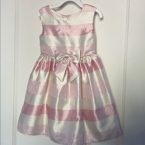 New Girls Party dress in pinks and off white
